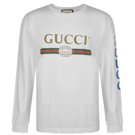 white long sleeve gucci shirt|Gucci long sleeve shirt men's.